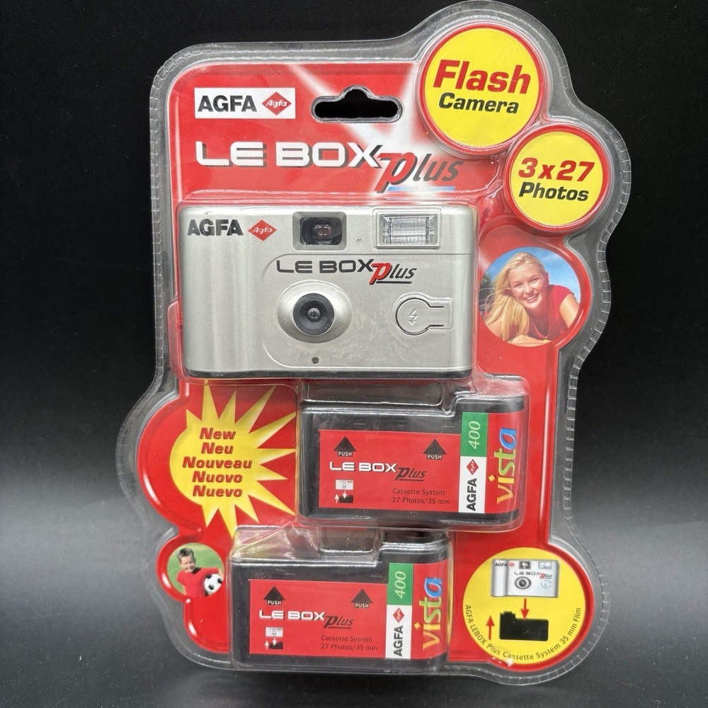 Agfa Le Box Plus Flash Disposable Camera 3x27 Photos 81‎ Total Sealed New
